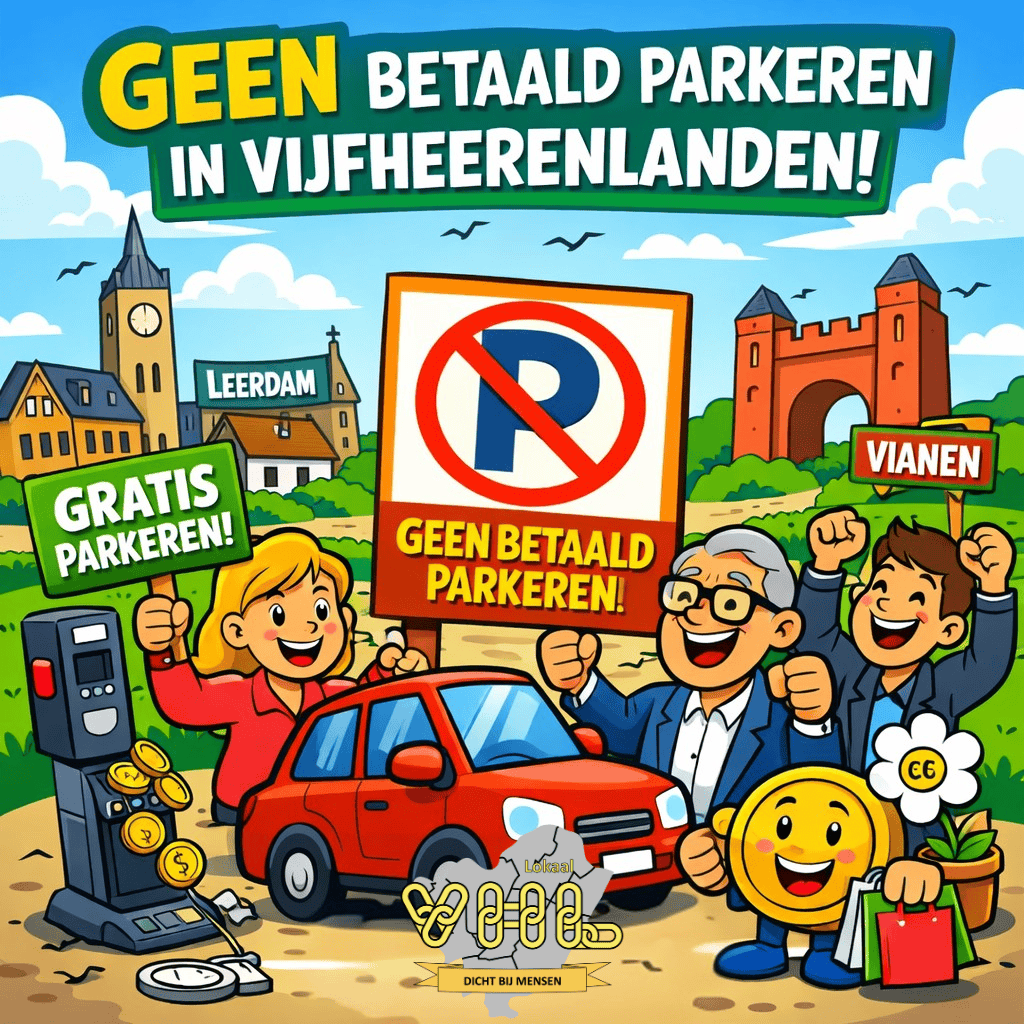 Geen betaald parkeren